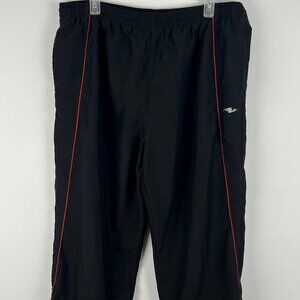 Athletic Works Activewear Track Pants Size L Black Inseam 26in Elastic Waist